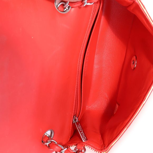 Chanel Red Striped Patent Mini Rectangular Classic Flap Bag - Picture 7 of 7